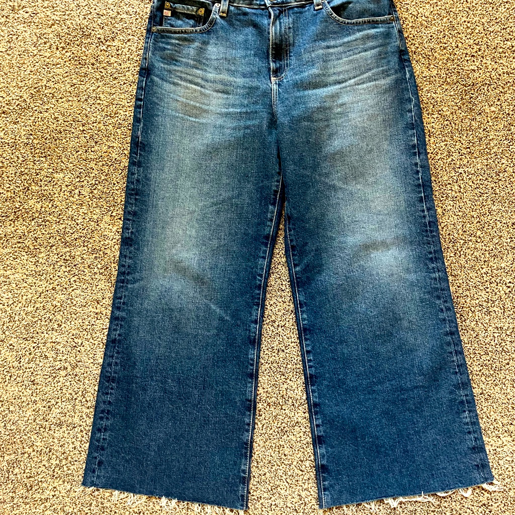 Ag Adriano Goldschmied Saige Wide Leg Crop High Waist 31 Jeans Anthropologie